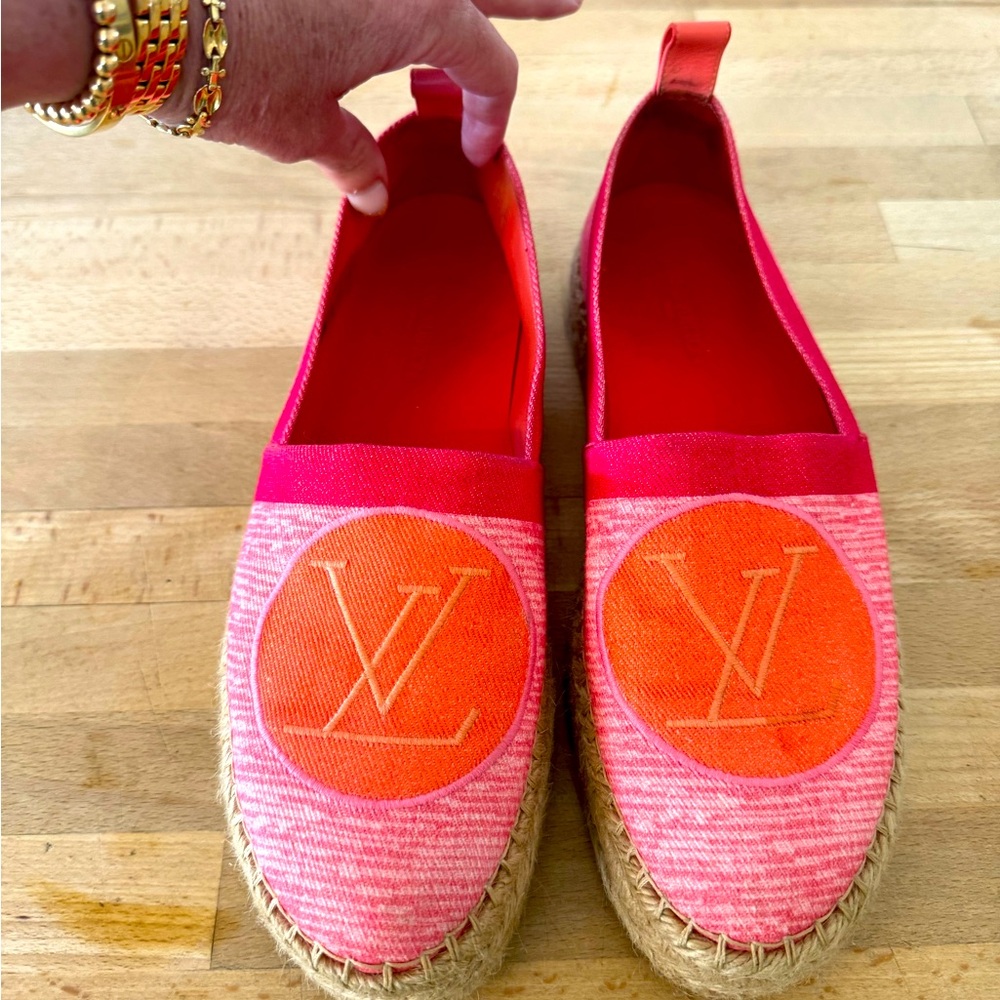 Louis Vuitton Seashore pink Espadrilles 39.5 Excellent Condition - Picture 4 of 5